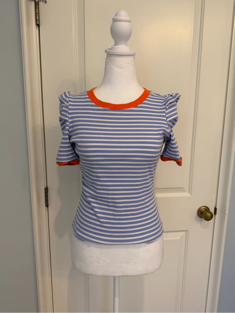 Maeve Anthropologie puff sleeve striped Tee small